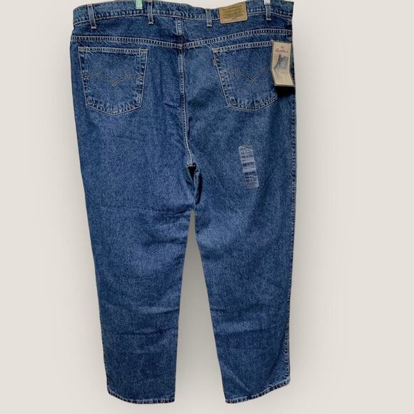 Levi's 540 Vintage 90s Relaxed Fit Tapered Denim Blue Jeans Men Size 50X32 New - Picture 1 of 14